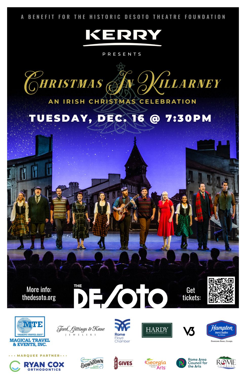 KERRY PRESENTS CHRISTMAS IN KILLARNEY Tuesday December 16 7:30pm @ THE DESOTO